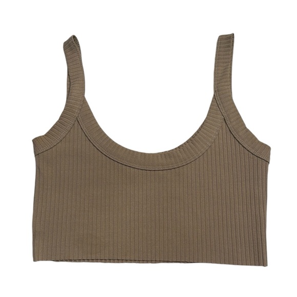 Lovers + Friends Tan Cropped Tank Top - Picture 1 of 5